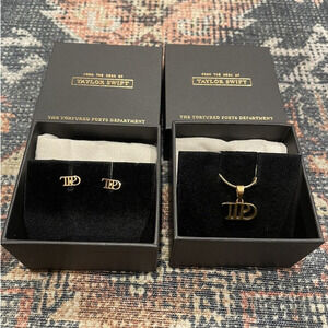 Taylor Swift The Tortured Poets Department TTPD Official NECKLACE + EARRINGS SET